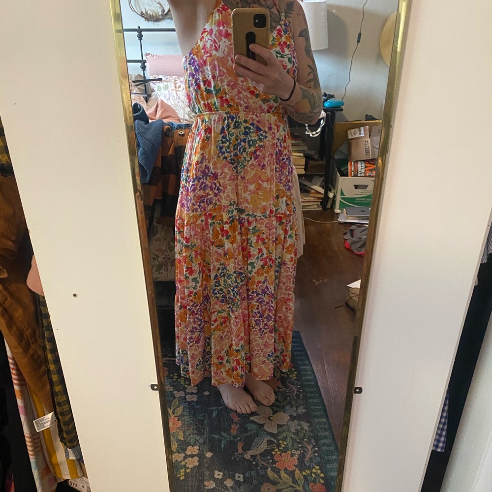 NWT Balticborn Coronado Multi floral tiered midi dress size medium